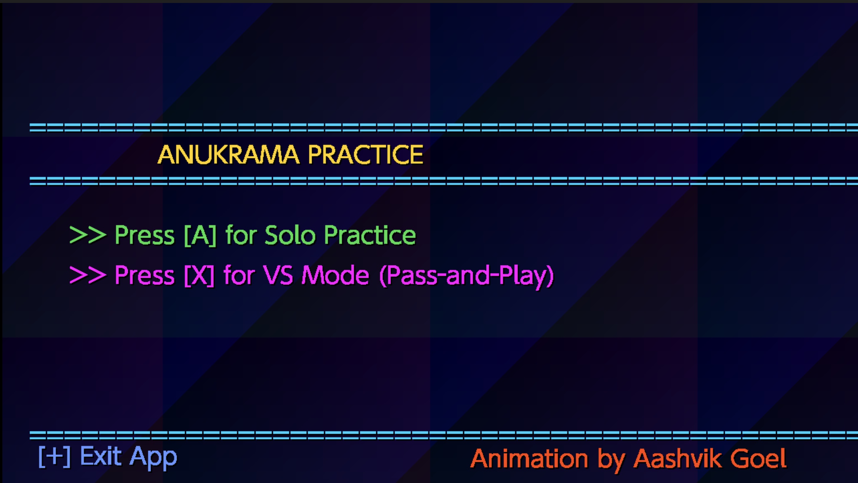 Main Menu